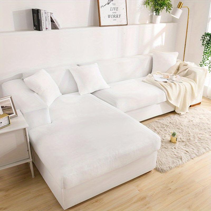 Four Seasons Universal Milk Silk Sofa Slipcover With Non-slip Fixed Stick