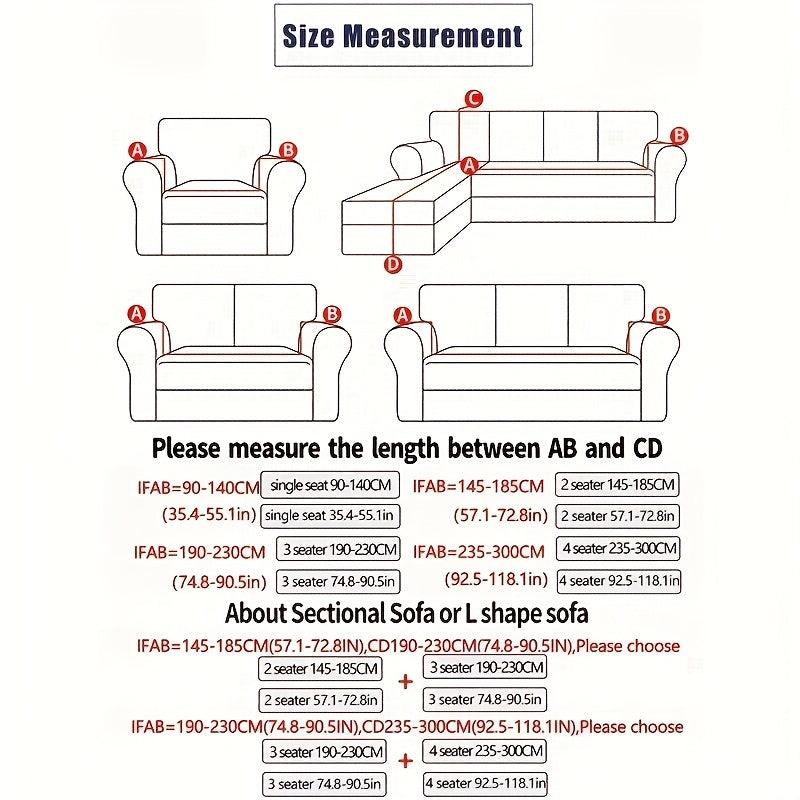 Four Seasons Universal Milk Silk Sofa Slipcover With Non-slip Fixed Stick