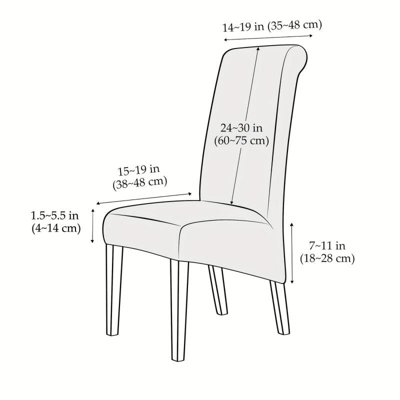 Waterproof Large Dining Chair Slipcover for Weddings High Back Cover