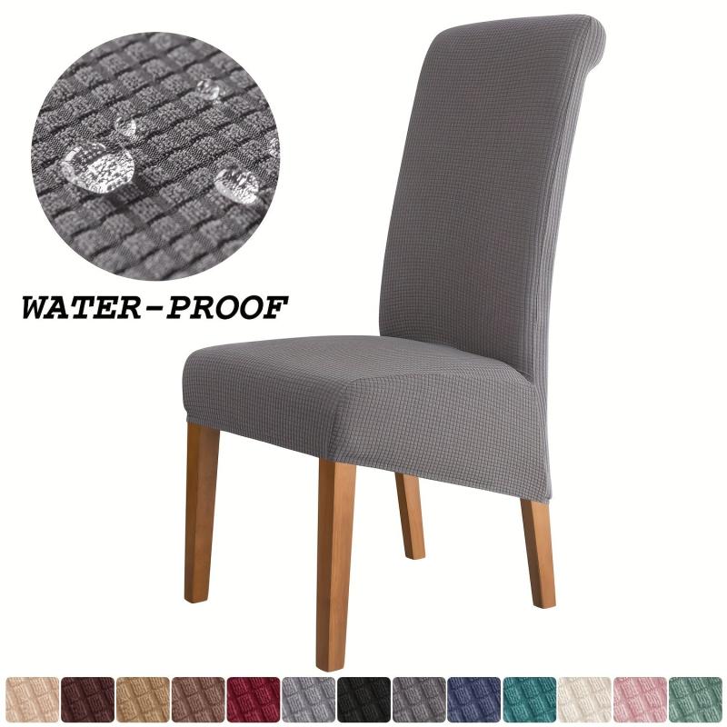 Waterproof Large Dining Chair Slipcover for Weddings High Back Cover