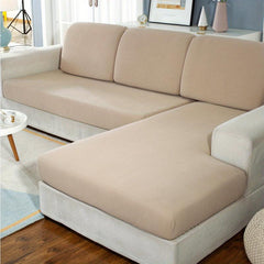 Soft Stretch Sofa Slipcover in Jacquard Knitted Corn Velvet