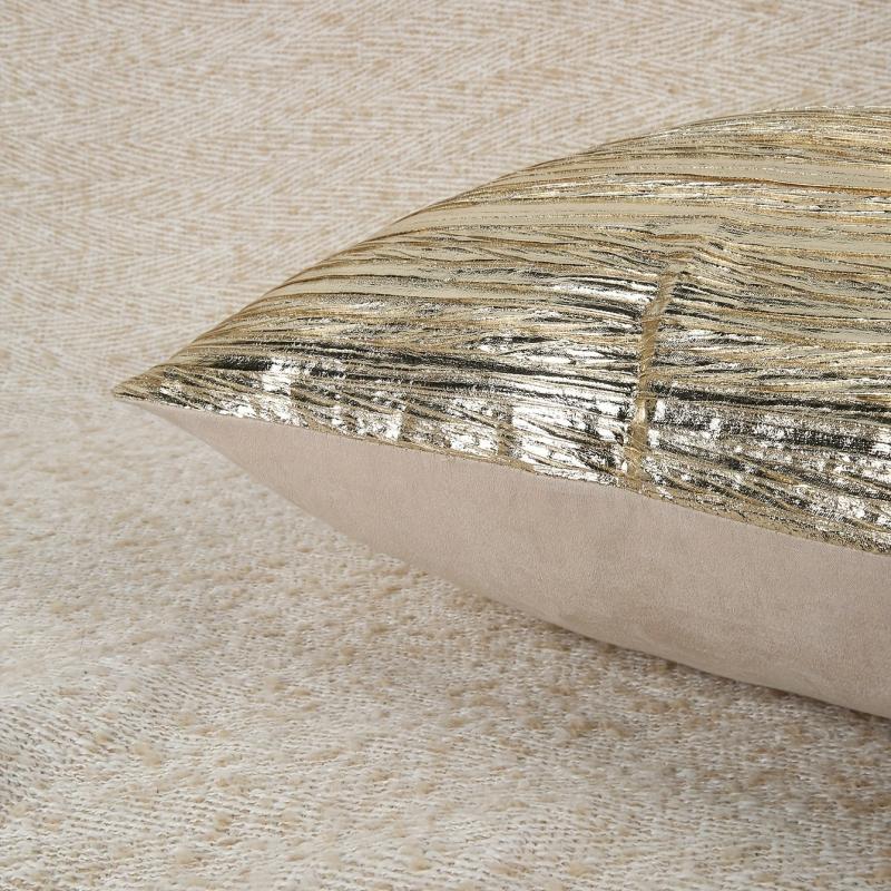 Golden Throw Pillowcase for Living Room Sofa Home Decor