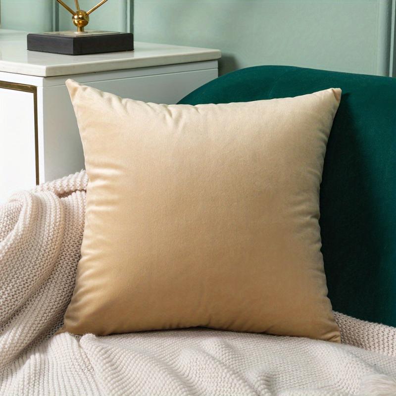 Velvet Solid Pillow Cover for Home Decor - No Insert