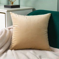 Velvet Solid Pillow Cover for Home Decor - No Insert