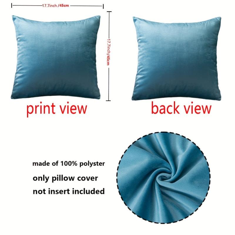 Velvet Solid Pillow Cover for Home Decor - No Insert