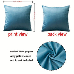 Velvet Solid Pillow Cover for Home Decor - No Insert