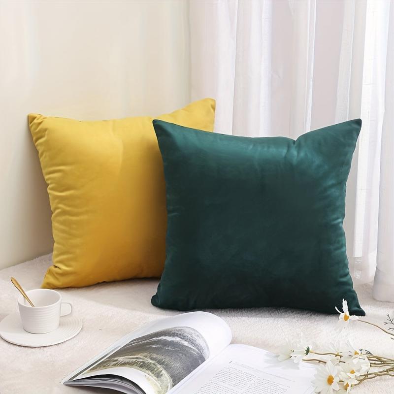 Velvet Solid Pillow Cover for Home Decor - No Insert