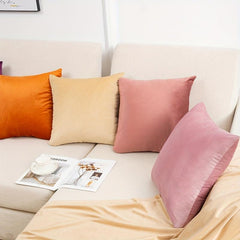 Velvet Solid Pillow Cover for Home Decor - No Insert