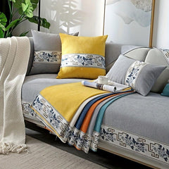 Pet Friendly Chenille Sofa Slipcover Non Slip Protects Furniture