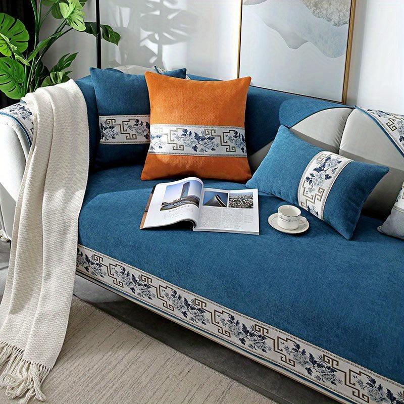 Pet Friendly Chenille Sofa Slipcover Non Slip Protects Furniture
