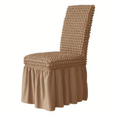 Seersucker Dining Chair Slipcovers Skirt Non slip Cover Furniture Protector