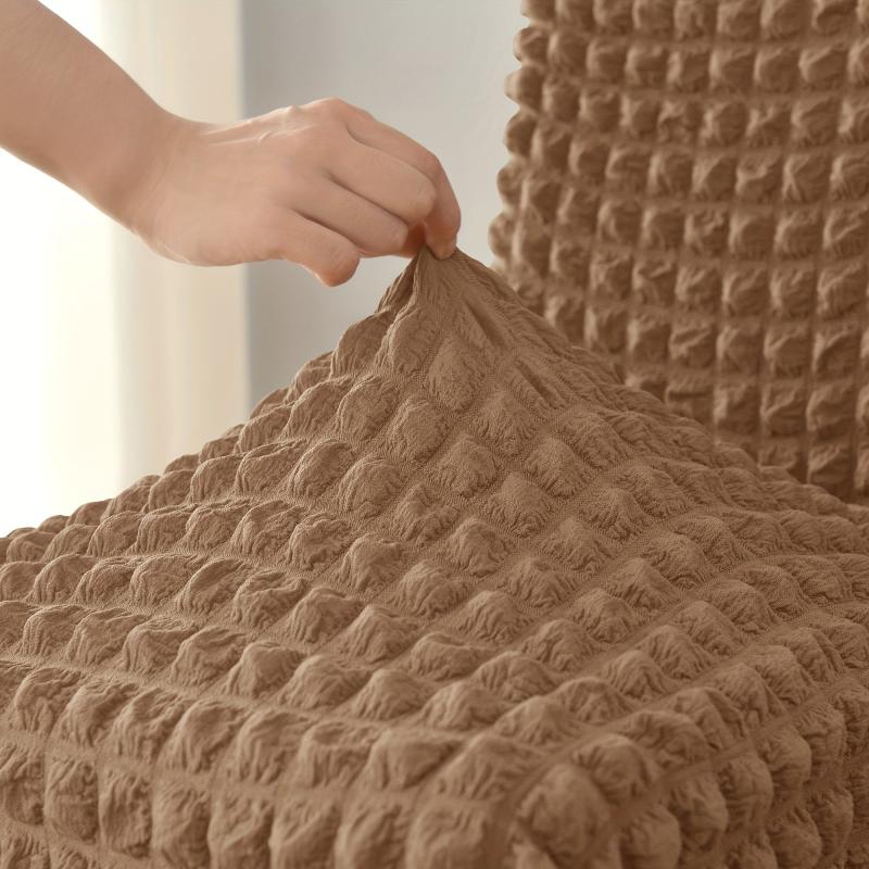 Seersucker Dining Chair Slipcovers Skirt Non slip Cover Furniture Protector