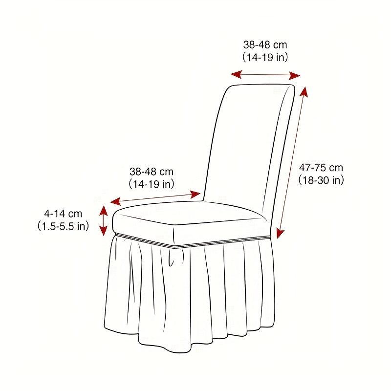 Seersucker Dining Chair Slipcovers Skirt Non slip Cover Furniture Protector