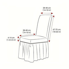 Seersucker Dining Chair Slipcovers Skirt Non slip Cover Furniture Protector
