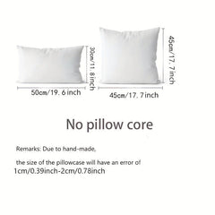 Polka Dot Tufted Decorative Waist Pillow Cover with Piping for Bed