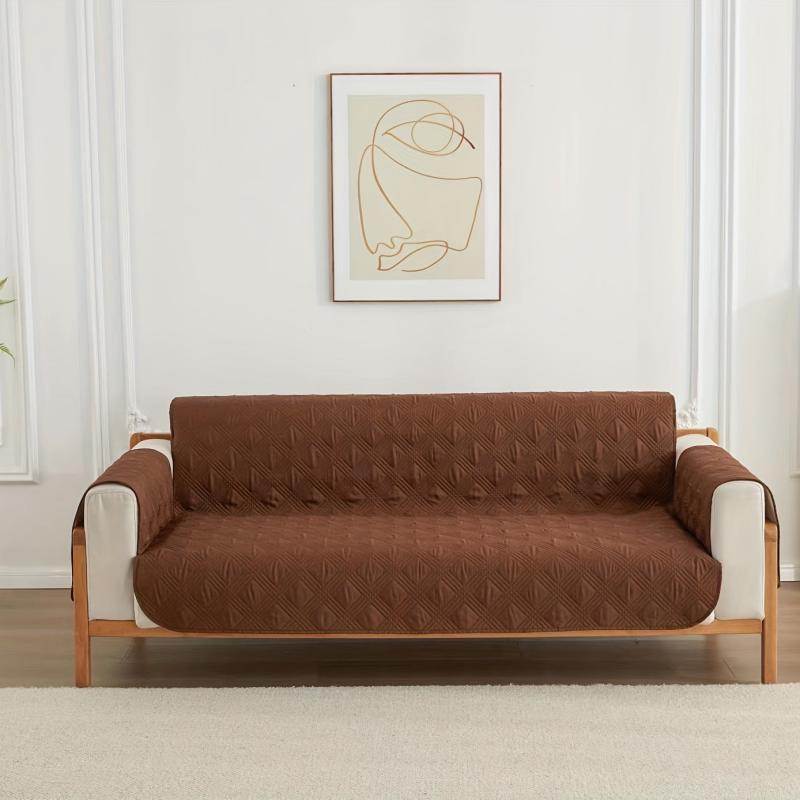 Argyle Pattern Sofa Slipcover Non Slip Pet Friendly Furniture Protector