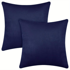 2pcs Velvet Solid Throw Pillowcase Soft Throw Pillow Cover 45x72cm