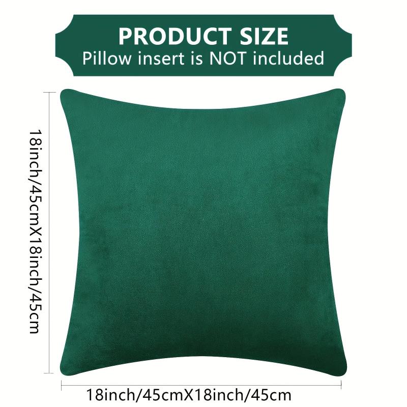 2pcs Velvet Solid Throw Pillowcase Soft Throw Pillow Cover 45x72cm