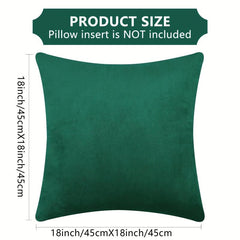 2pcs Velvet Solid Throw Pillowcase Soft Throw Pillow Cover 45x72cm