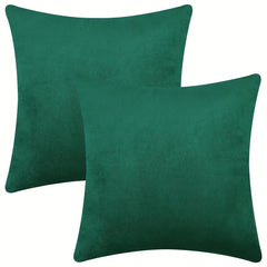 2pcs Velvet Solid Throw Pillowcase Soft Throw Pillow Cover 45x72cm