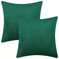 2pcs Velvet Solid Throw Pillowcase Soft Throw Pillow Cover 45x72cm
