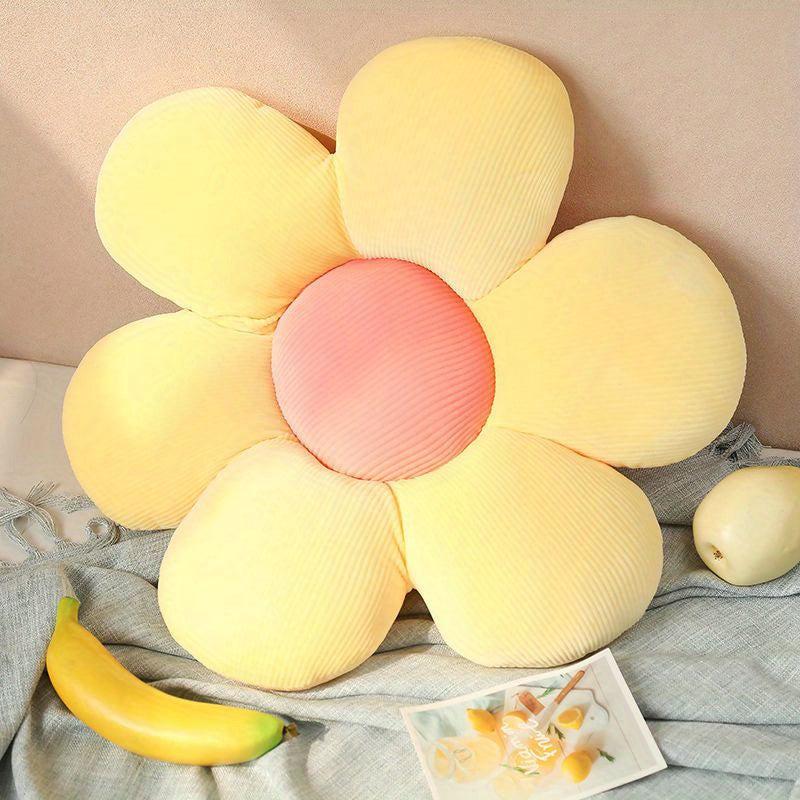 Large Rainbow Daisy Flower Pillow 27in Plush Microfiber Floor P