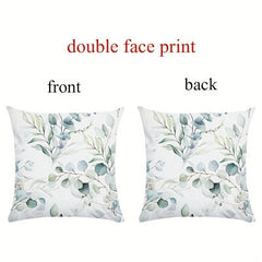 Eucalyptus Branches Leaf Pattern Pillow Covers for Home Decor
