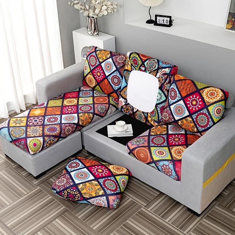 Bohemian Sofa Slipcover Elastic Couch Cover Protector for Home Decor