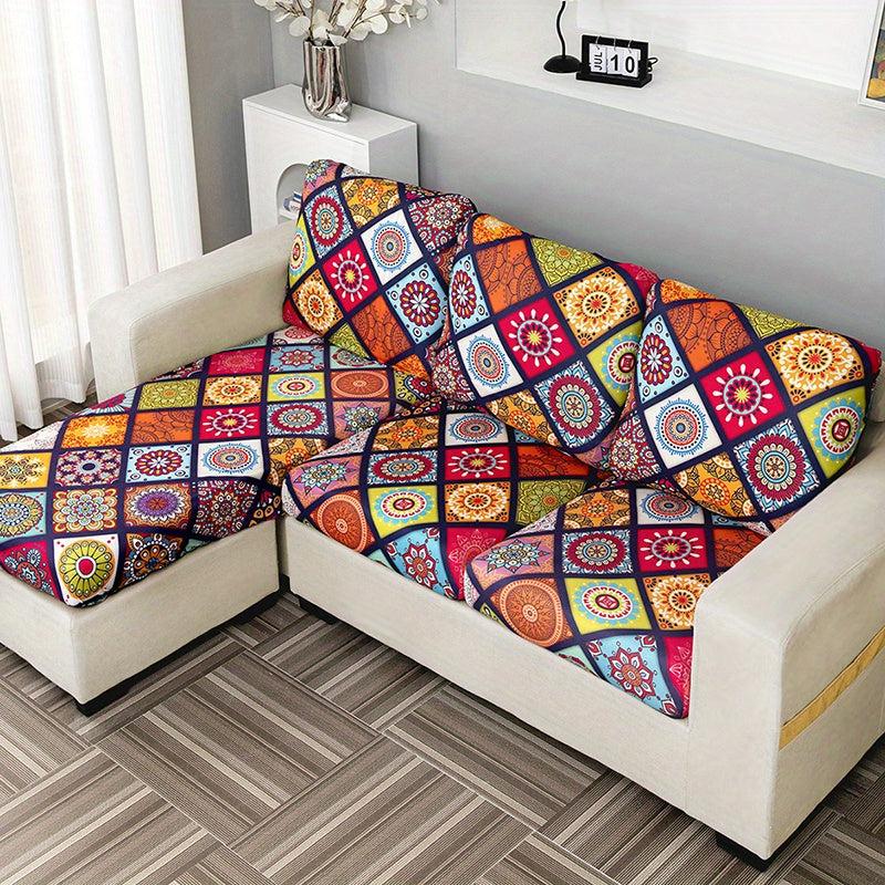 Bohemian Sofa Slipcover Elastic Couch Cover Protector for Home Decor
