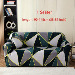 Breathable Leaf Printed Sofa Slipcover Soft and Stylish with Pillow Case