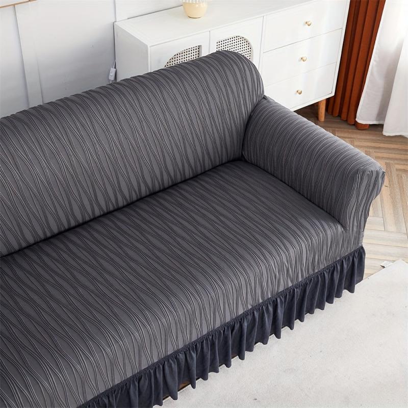 Silk Skirt Sofa Slipcover Protector Universal Elastic Dustproof Cover