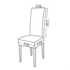 Dining Chair Slipcover Short Skirt Furniture Protector
