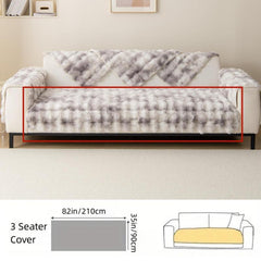 Stylish 3D Tie Dye Plush Sofa Slipcover