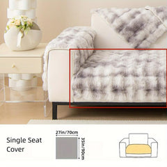 Stylish 3D Tie Dye Plush Sofa Slipcover