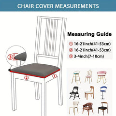Waterproof Jacquard Dining Chair Slipcover Stretch Anti Dirty Protector Cover