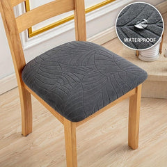 Waterproof Jacquard Dining Chair Slipcover Stretch Anti Dirty Protector Cover