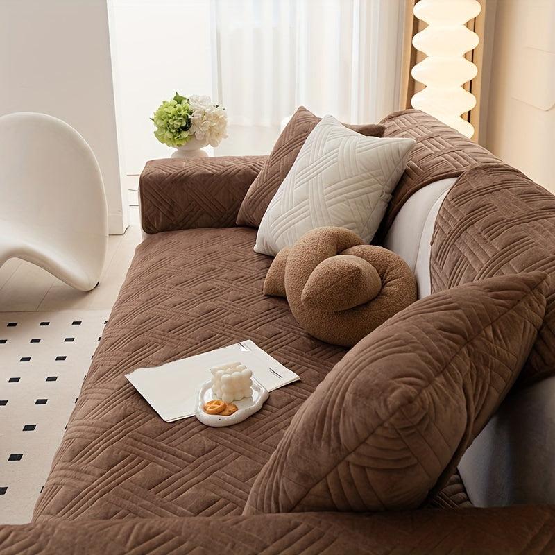 Non-slip Sofa Cover Solid Autumn Winter Furniture Protector