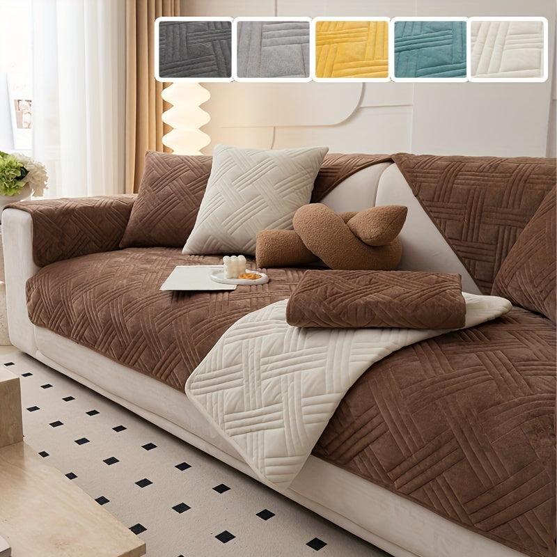 Non-slip Sofa Cover Solid Autumn Winter Furniture Protector