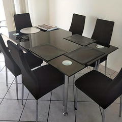 6pcs Dining Chair Slipcover for Wedding Dining Room Office Banquet