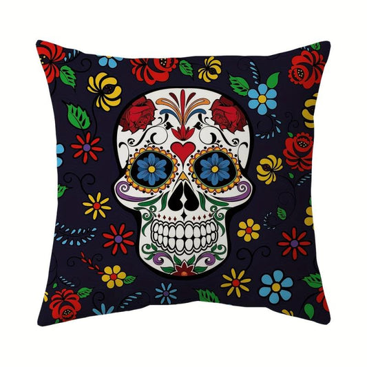 Colorful Flower Printed Throw Pillow Covers