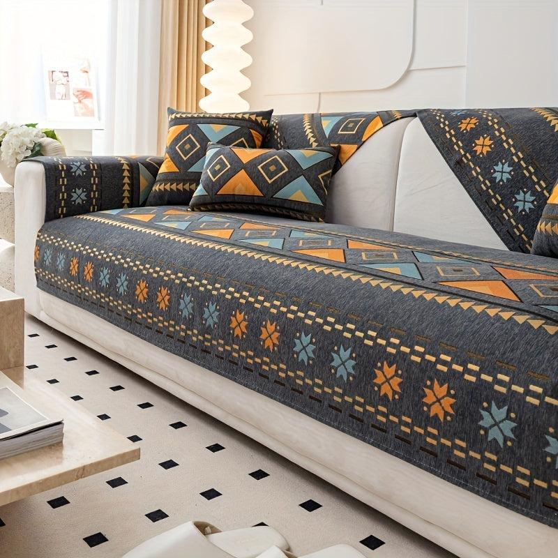 Bohemian Sofa Slipcover Non-slip Couch Cover Universal Furniture Protection