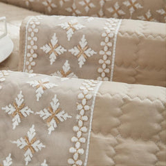 Waffle Quilted Lace Sofa Covers Sectional Slipcover Furniture Protector