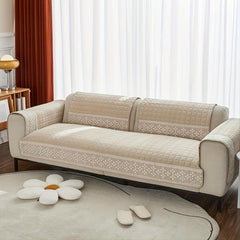 Waffle Quilted Lace Sofa Covers Sectional Slipcover Furniture Protector
