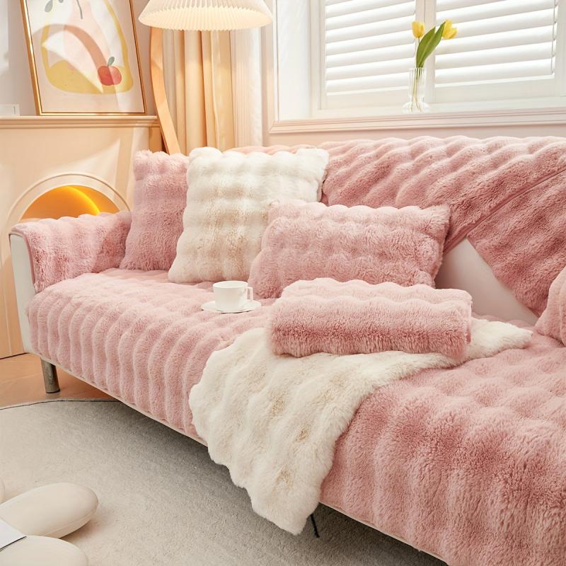 Rabbit Plush Sofa Slipcover Pet's Favorite Dog Friendly Sofa Couch Cover