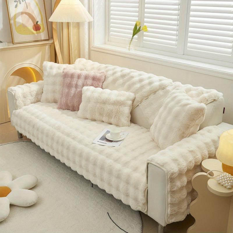 Rabbit Plush Sofa Slipcover Pet's Favorite Dog Friendly Sofa Couch Cover
