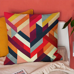 Geometric Pattern Printed Throw Pillow Covers
