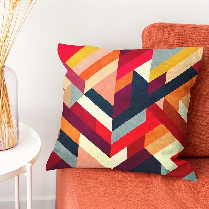 Geometric Pattern Printed Throw Pillow Covers