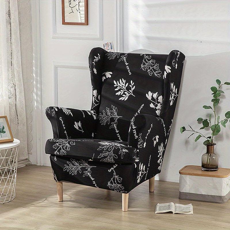 2pcs Wingback Chair Slipcover Stretch Spandex Slipcovers Armchair Covers