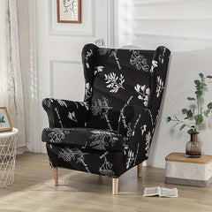 2pcs Wingback Chair Slipcover Stretch Spandex Slipcovers Armchair Covers