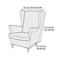 2pcs Wingback Chair Slipcover Stretch Spandex Slipcovers Armchair Covers